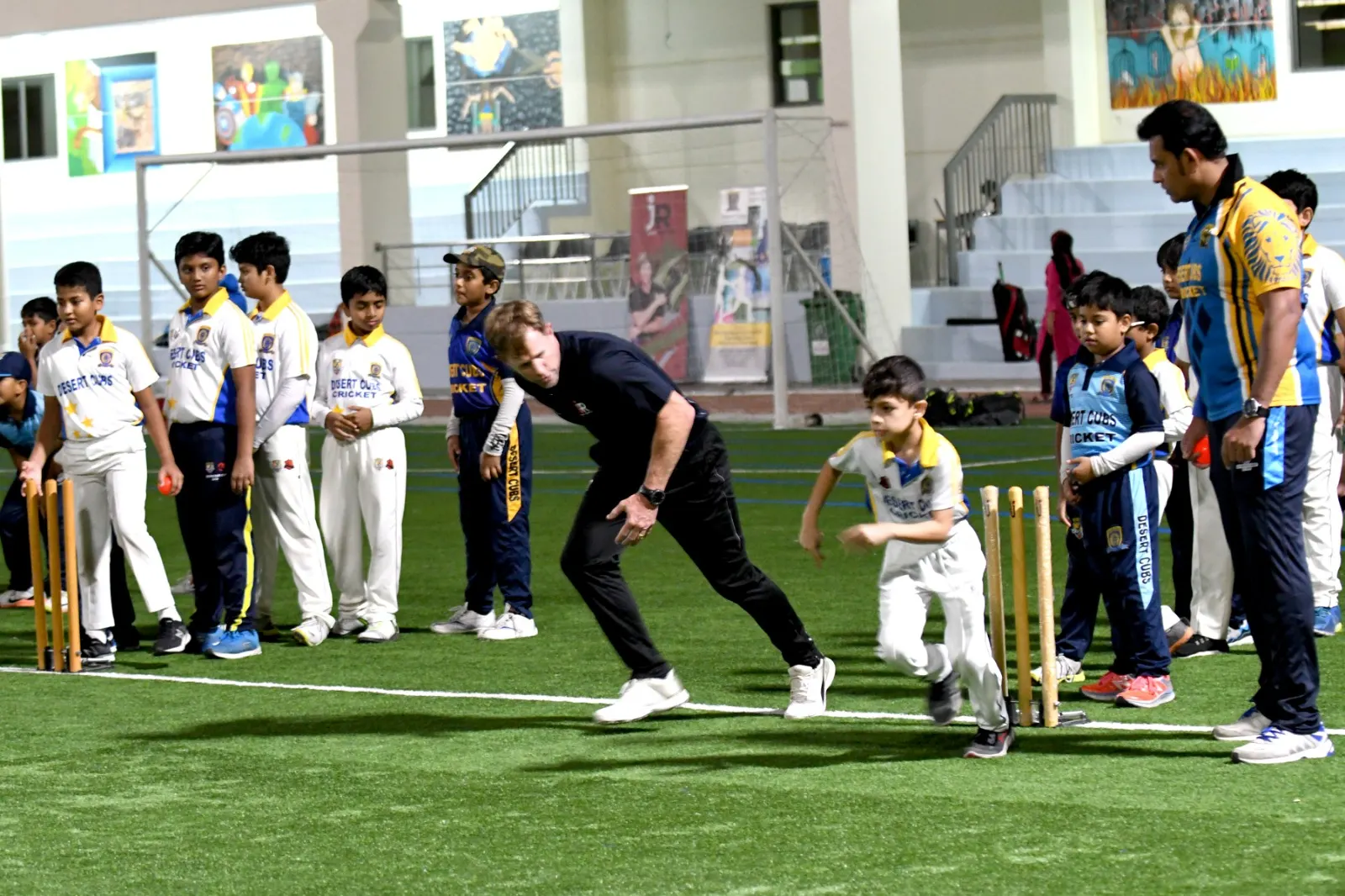Jonty Rhodes masterclass at Desert Cubs Cricket Academy